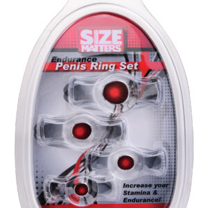 Endurance Clear 4 Ring Penis Set