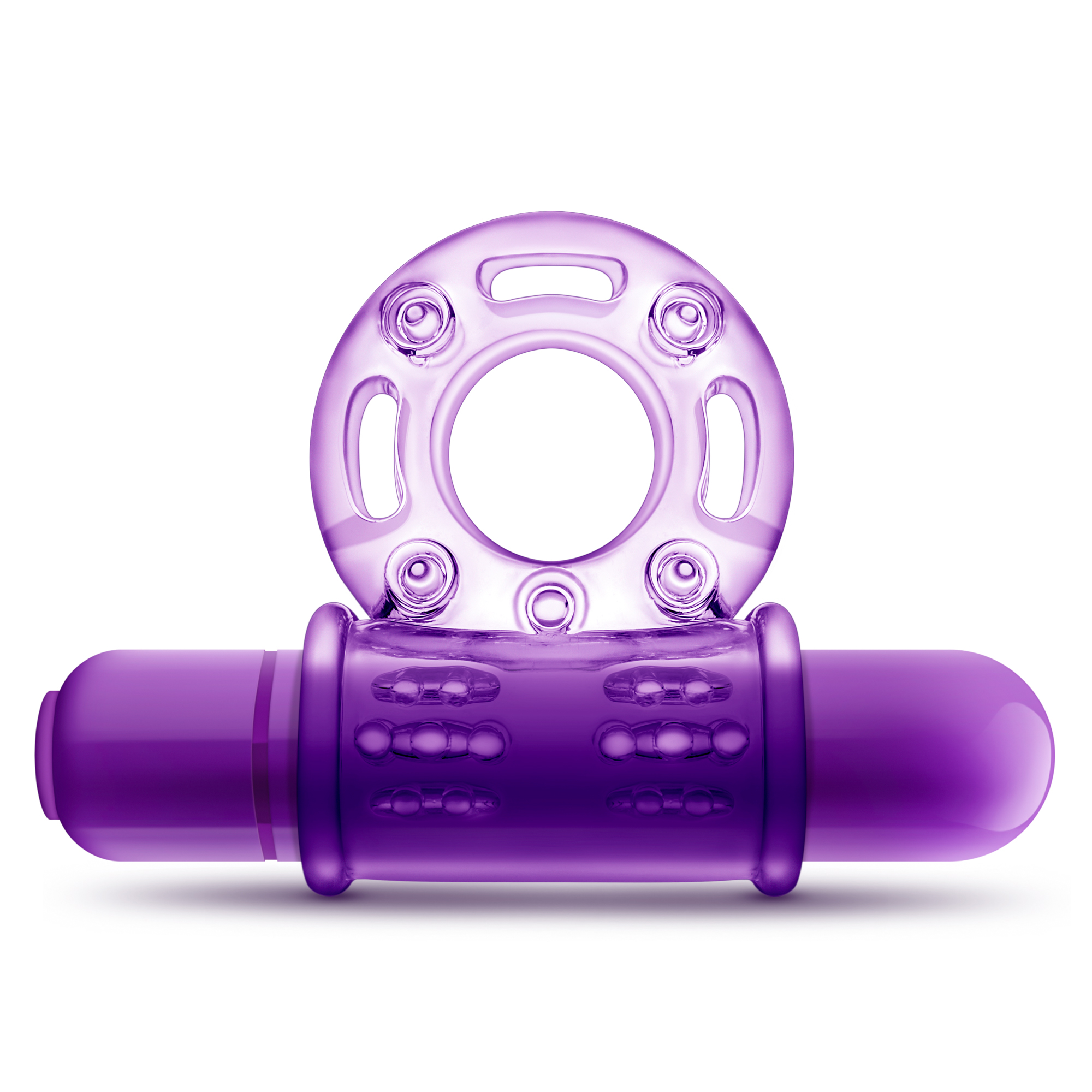 Play With Me Couples Play Vibrating Cock Ring Purple - Image 2