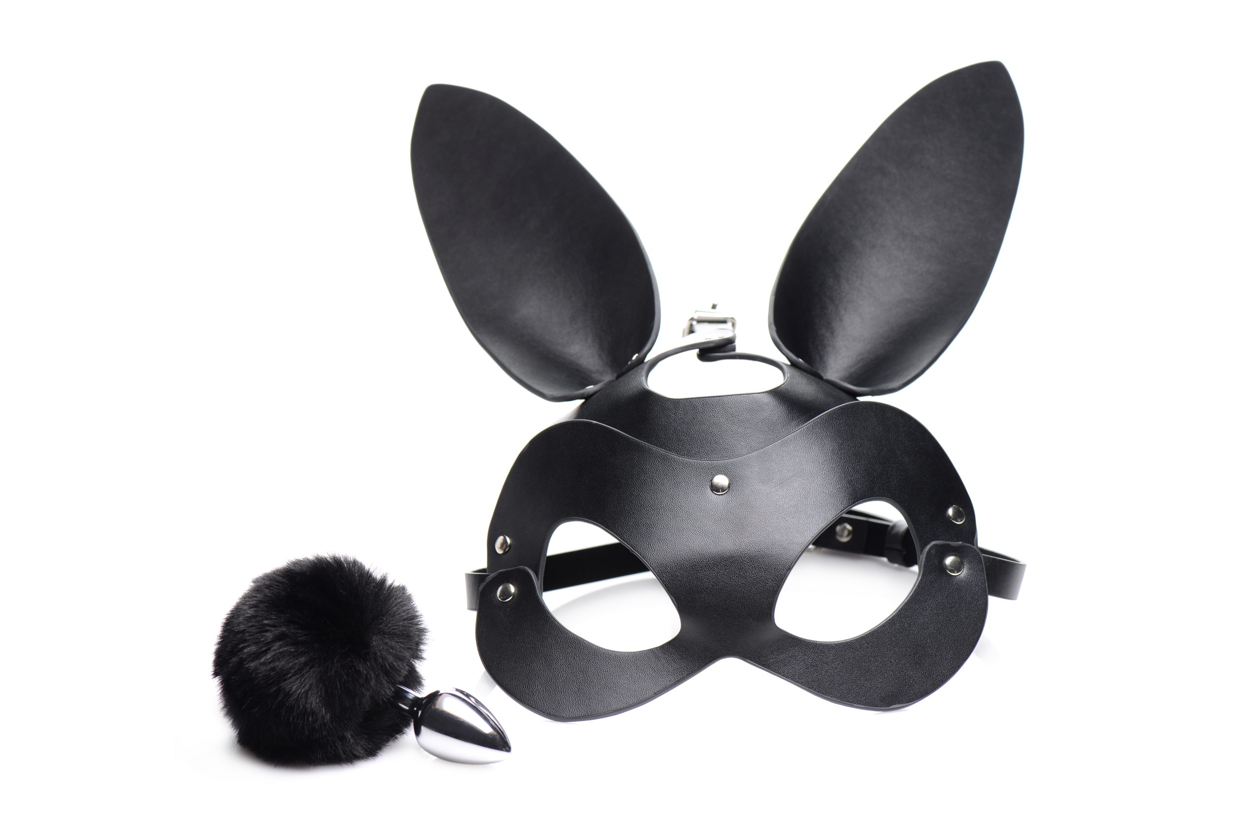 Bunny Tail Anal Plug and Mask Set - Image 4