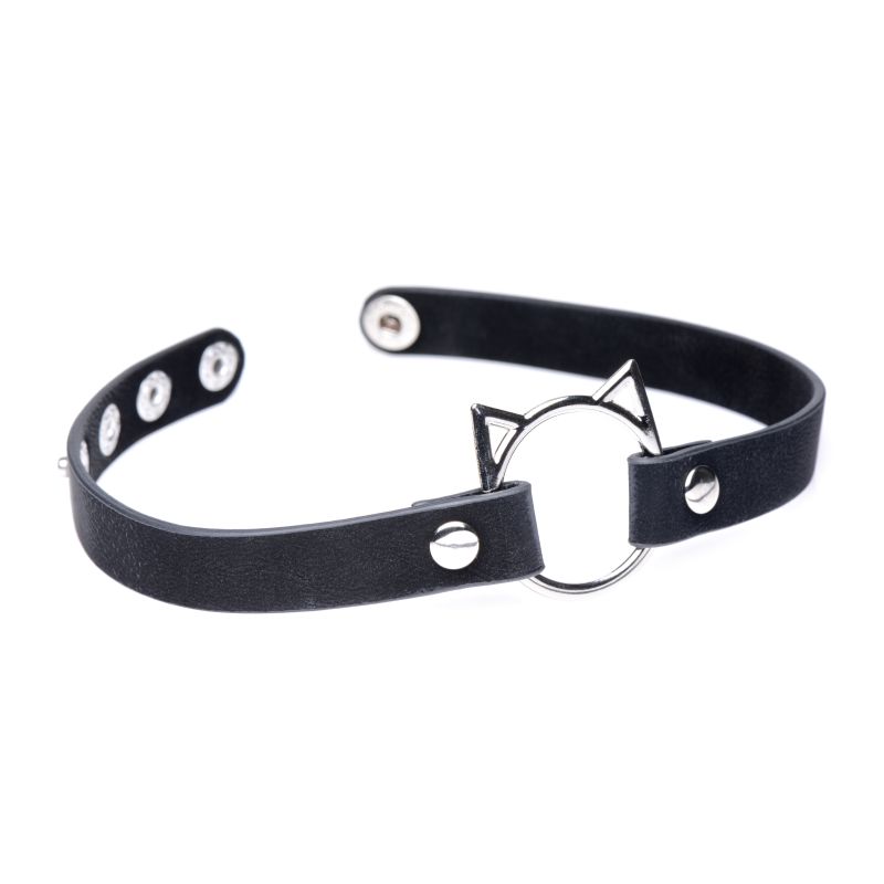 Kinky Kitty Ring Slim Choker Black - Image 3