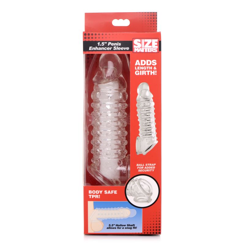 Penis Enhancer Sleeve 1.5in Clear - Image 4