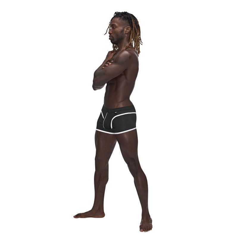Male Power Sport Mesh Mini Short Black - Image 3