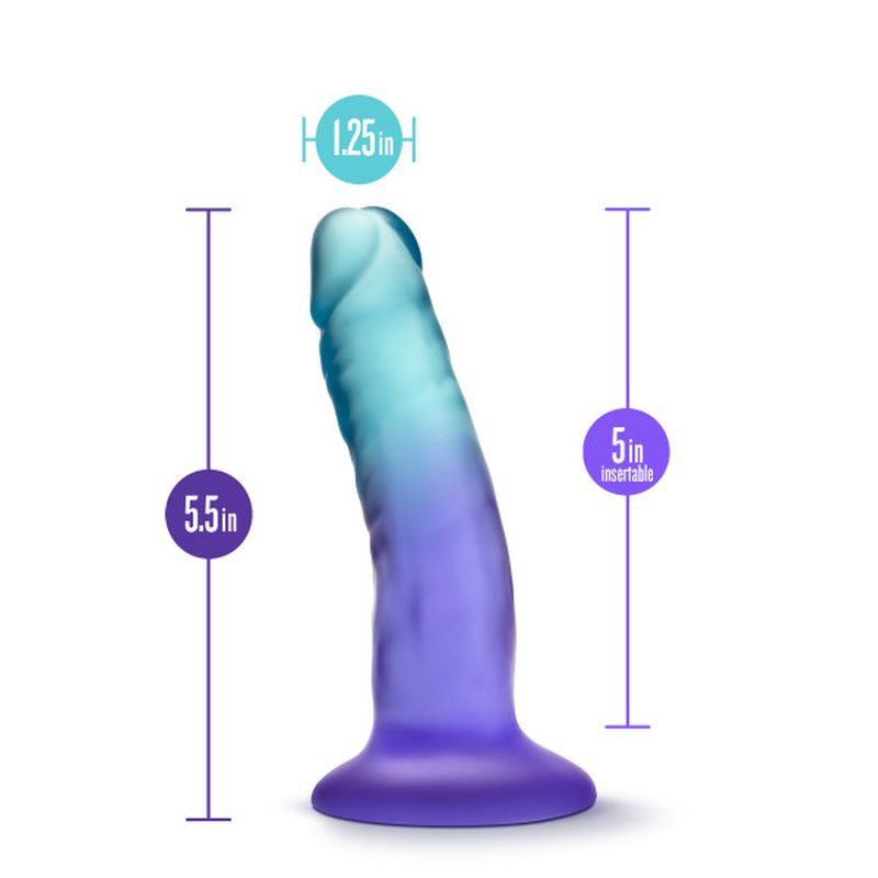 B Yours Morning Dew 5in Dildo Sapphire - Image 4